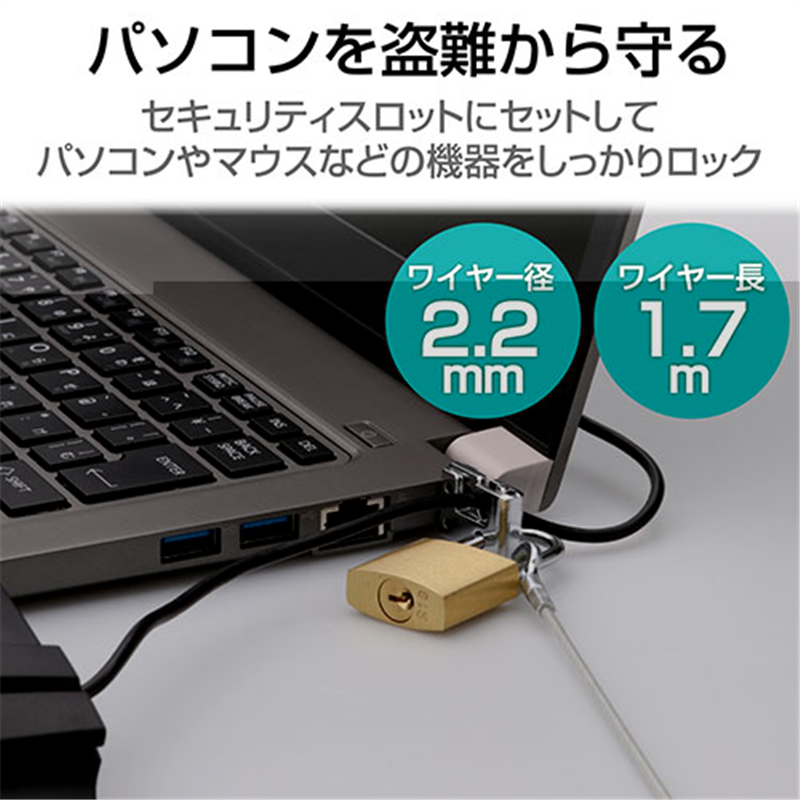 エレコム セキュリティロック ESL-3 1個(ご注文単位1個)【直送品】