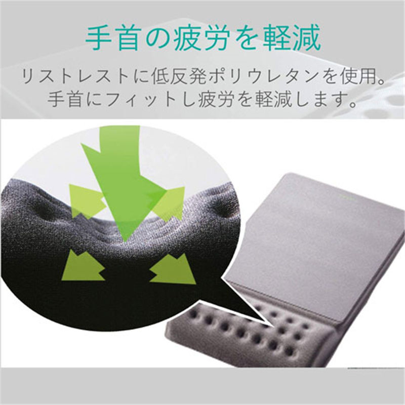 エレコム COMFYマウスパッド(軽快) グレー MP-096GY 1個(ご注文単位1個)【直送品】