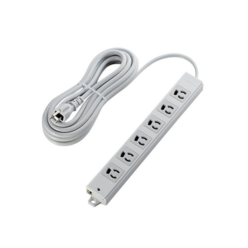 エレコム OAタップ磁石付3P 6個口 5m T-WRM3650LG/RS 1個（ご注文単位1個）【直送品】