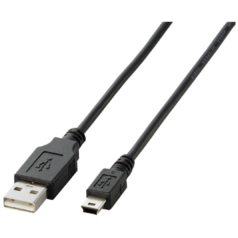エレコム USB-MiniUSBケーブル1m U2C-M10BK 1個(ご注文単位1個)【直送品】