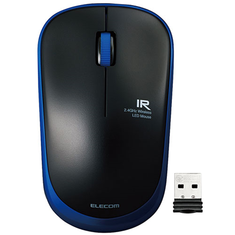 エレコム 静音ワイヤレスIRマウスM-IR07DRSBU BU 1個(ご注文単位1個)【直送品】