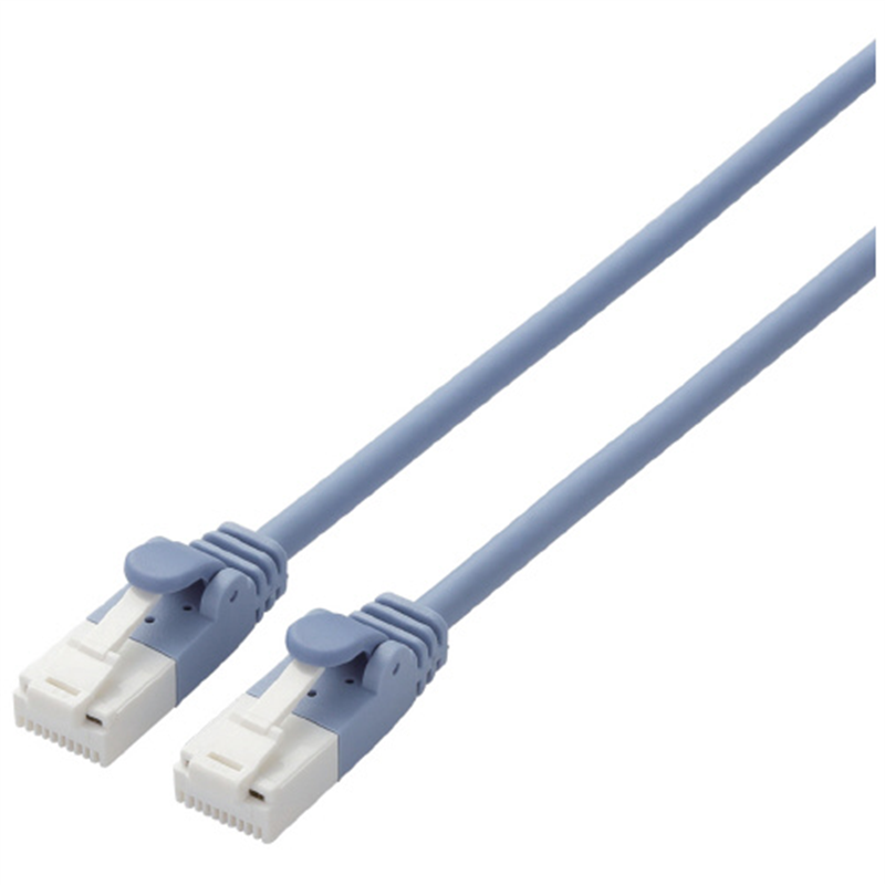 エレコム LANケーブルやわらか6A10mLD-GPAYT/BU100 1個(ご注文単位1個)【直送品】