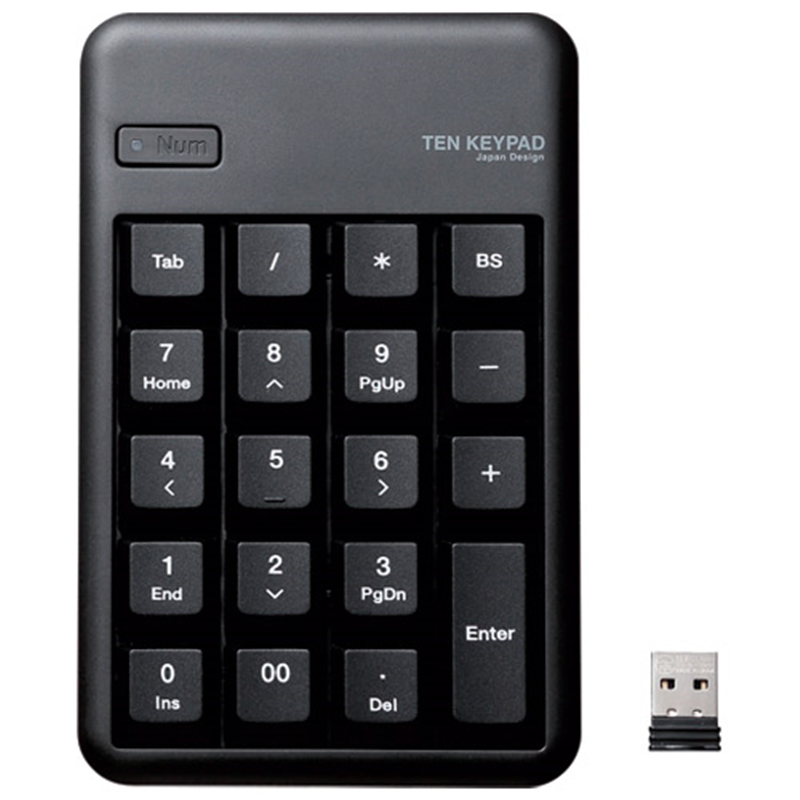 エレコム 無線テンキー TK-TDM017BK 1個(ご注文単位1個)【直送品】