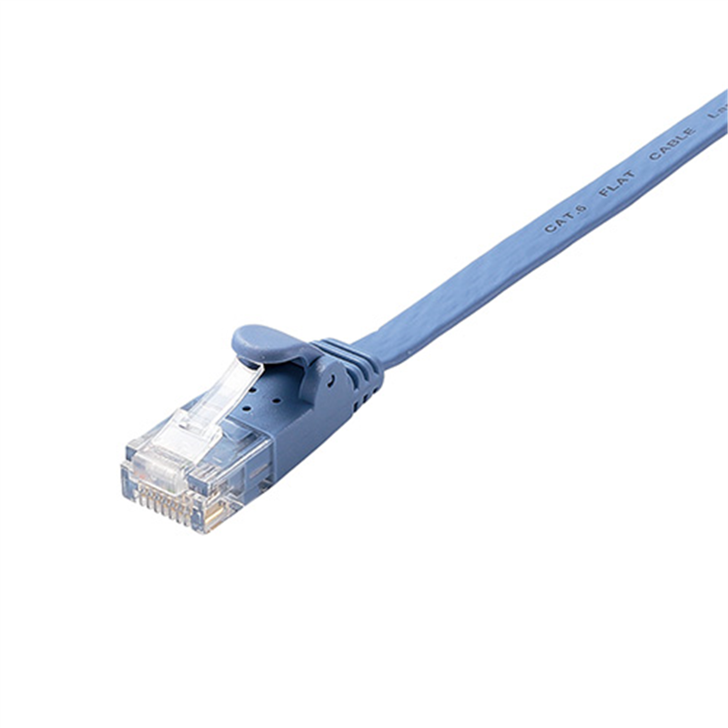 エレコム LANケーブルフラットCat6青1mLD-GF2/BU1 1個(ご注文単位1個)【直送品】