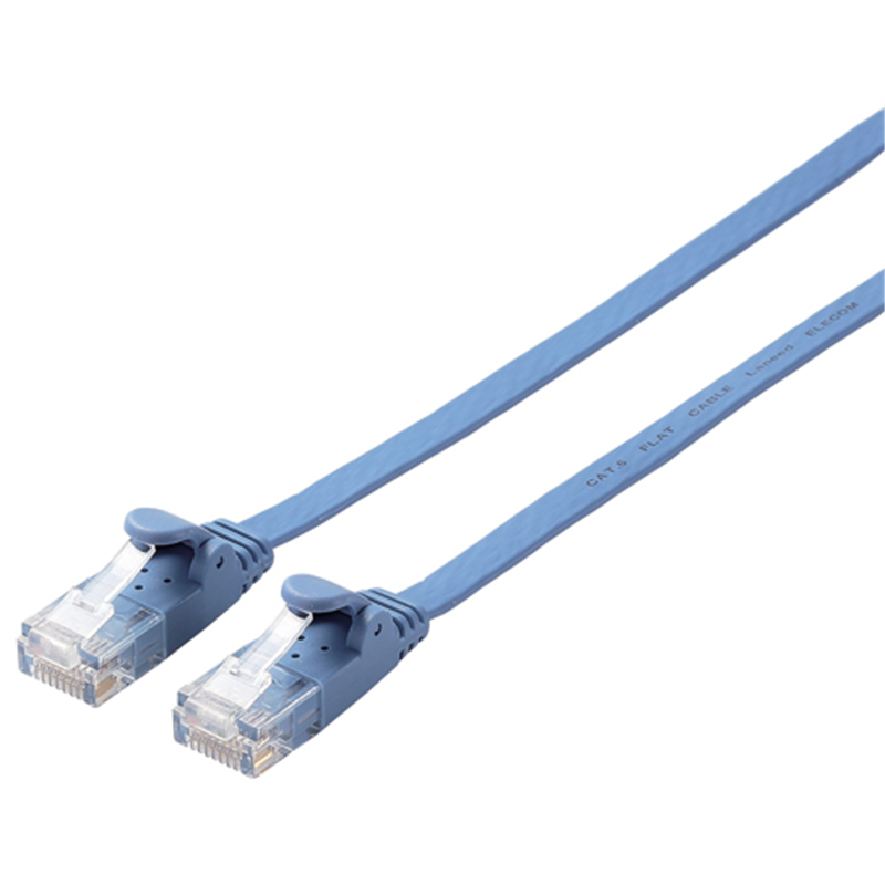 エレコム LANケーブルフラットCat6 15mLD-GF2/BU15 1個(ご注文単位1個)【直送品】