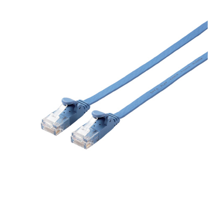 エレコム LANケーブルフラットCat6青3mLD-GF2/BU3 1個(ご注文単位1個)【直送品】