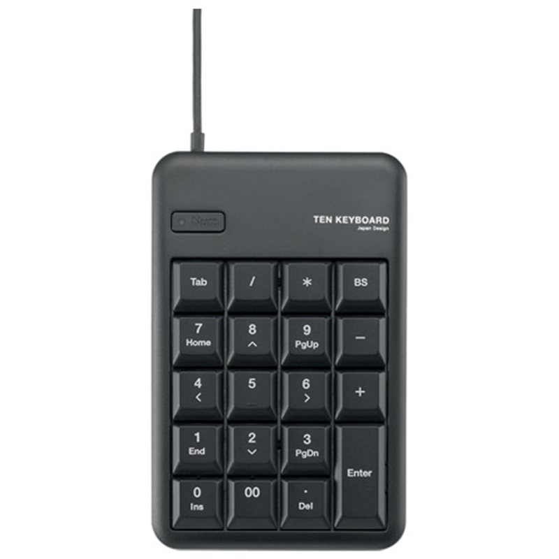 エレコム USBテンキーHUB付 TK-TCM012BK/RS ブラック 1個(ご注文単位1個)【直送品】