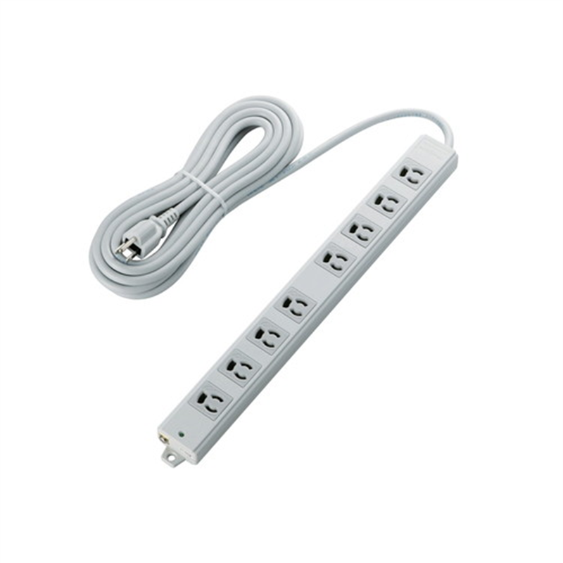 エレコム OAタップ磁石付3P 8個口 5m T-WRM3850LG/RS 1個（ご注文単位1個）【直送品】