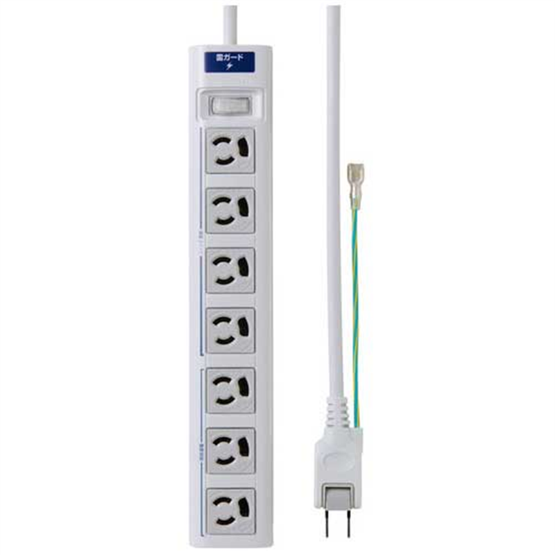 エレコム OAタップ 7個口 2m T-T05-3720LG/RS 1個（ご注文単位1個）【直送品】