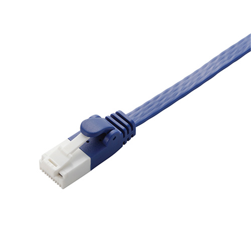 エレコム LANケーブルフラット6A青1mLD-GFAT/BM10 1個(ご注文単位1個)【直送品】