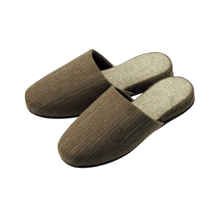 オーミケンシ ステッチ柄ツートンスリッパダークグリーン 1個（ご注文単位1個）【直送品】