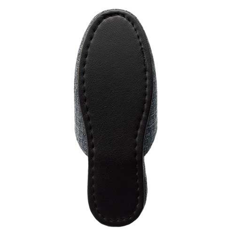 オーミケンシ ネップ柄スリッパ ブラック 1個(ご注文単位1個)【直送品】
