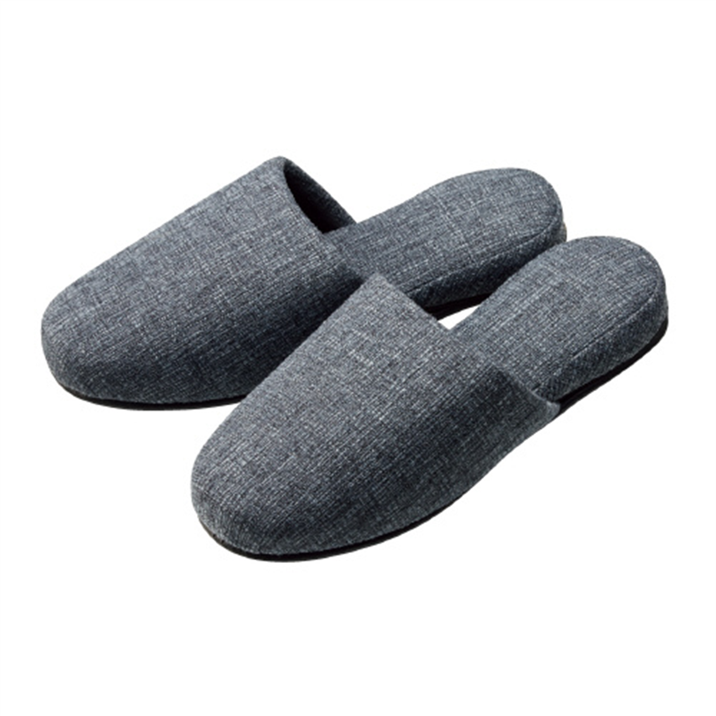 オーミケンシ ネップ柄スリッパ ダークブルー 1個（ご注文単位1個）【直送品】