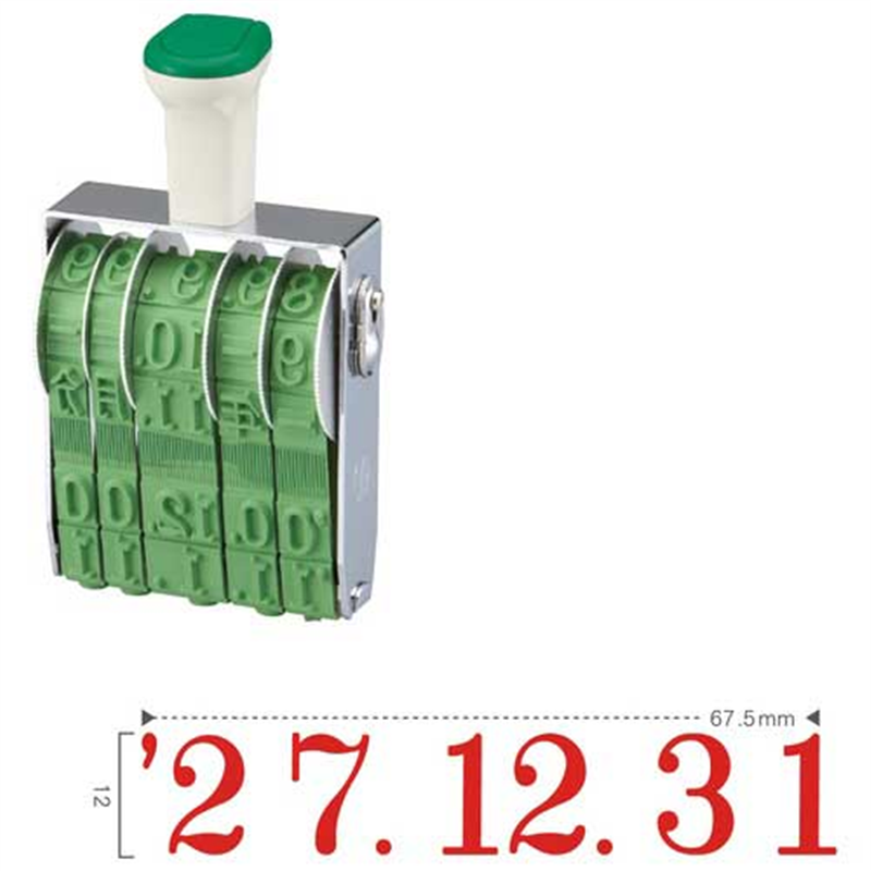 サンビー 回転印 欧文日付初号 TKD00 明朝体 1個(ご注文単位1個)【直送品】