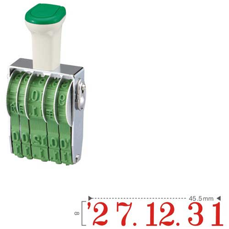 サンビー 回転印 欧文日付1号 TKD01 明朝体 1個(ご注文単位1個)【直送品】