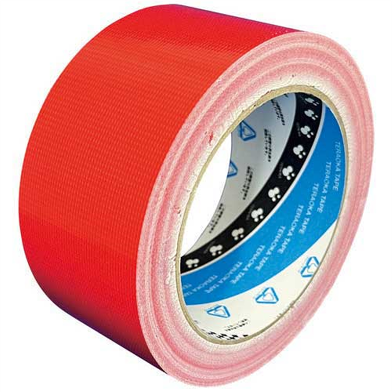 寺岡製作所 再生カラー布テープNo.1605 赤 50mmX25m 1個（ご注文単位1個）【直送品】