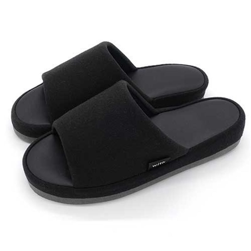 オクムラ With低反発スリッパ M ブラック 1個（ご注文単位1個）【直送品】