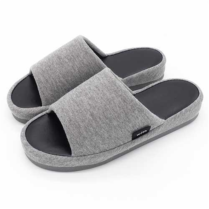 オクムラ With低反発スリッパ M グレー 1個（ご注文単位1個）【直送品】