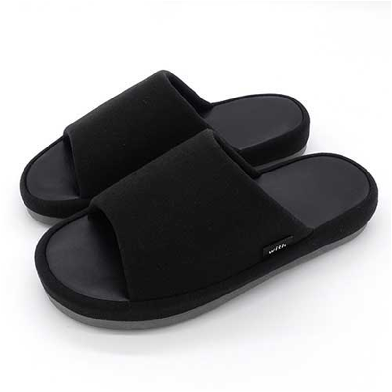 オクムラ With低反発スリッパ L ブラック 1個（ご注文単位1個）【直送品】