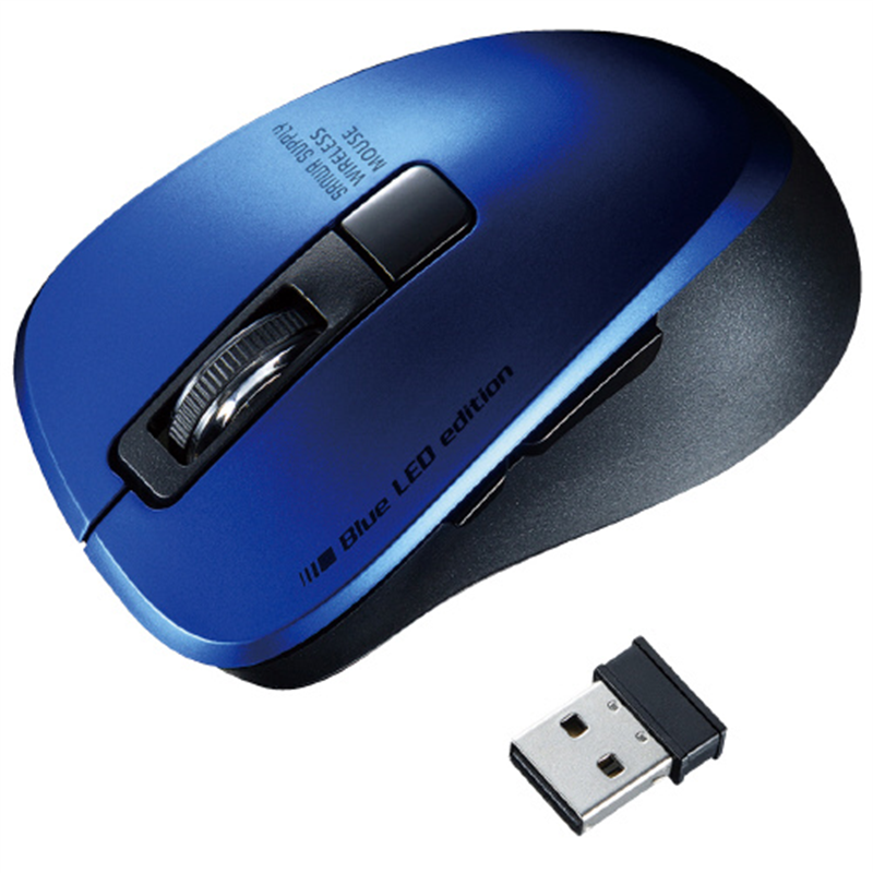 サンワサプライ 静音ワイヤレスマウス ブルーMA-WBL153BL 1個（ご注文単位1個）【直送品】