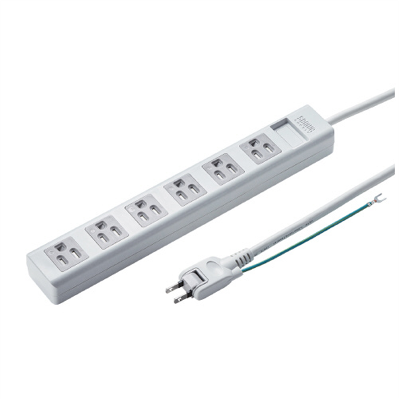 サンワサプライ シャッタータップ 6個口 5m TAP-SH3650MG 1個(ご注文単位1個)【直送品】