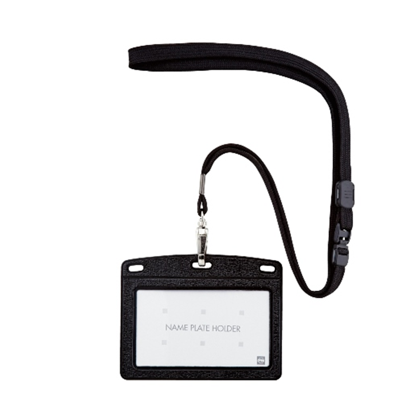 オープン工業 吊下名札レザー調 N-123P-BK 黒 1個（ご注文単位1個）【直送品】