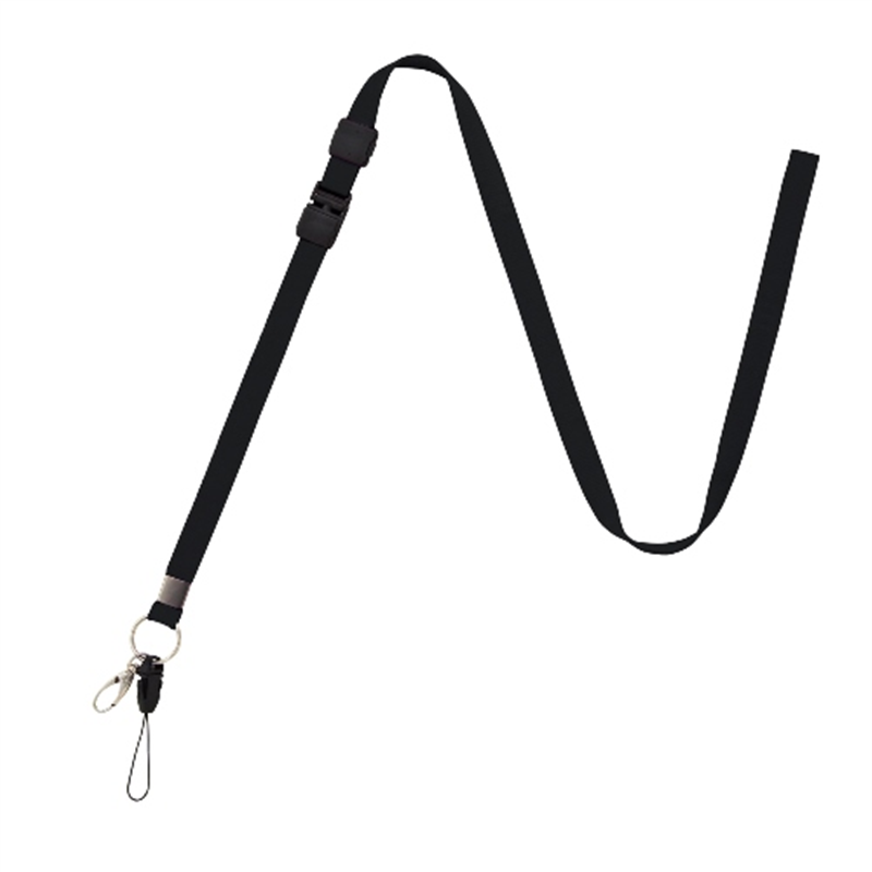 オープン工業 名札用ロングストラップ 黒 NB-208-BK 1個（ご注文単位1個）【直送品】