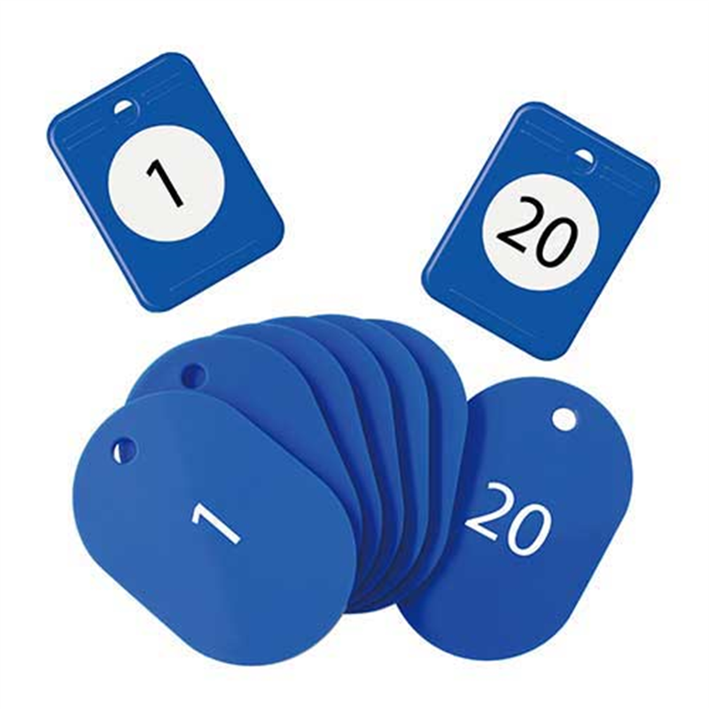 オープン工業 クロークチケット 1?20 青BF-150-BU 1個(ご注文単位1個)【直送品】