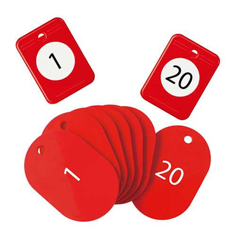 オープン工業 クロークチケット 1?20 赤BF-150-RD 1個(ご注文単位1個)【直送品】