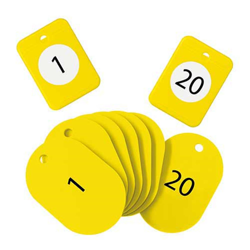 オープン工業 クロークチケット 1?20 黄BF-150-YE 1個(ご注文単位1個)【直送品】