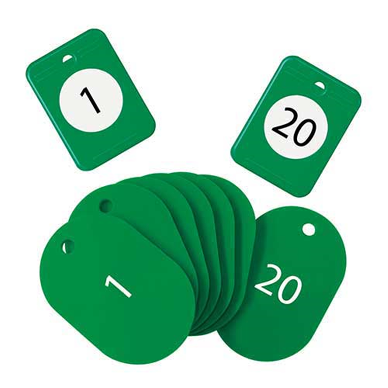 オープン工業 クロークチケット 1?20 緑BF-150-GN 1個(ご注文単位1個)【直送品】