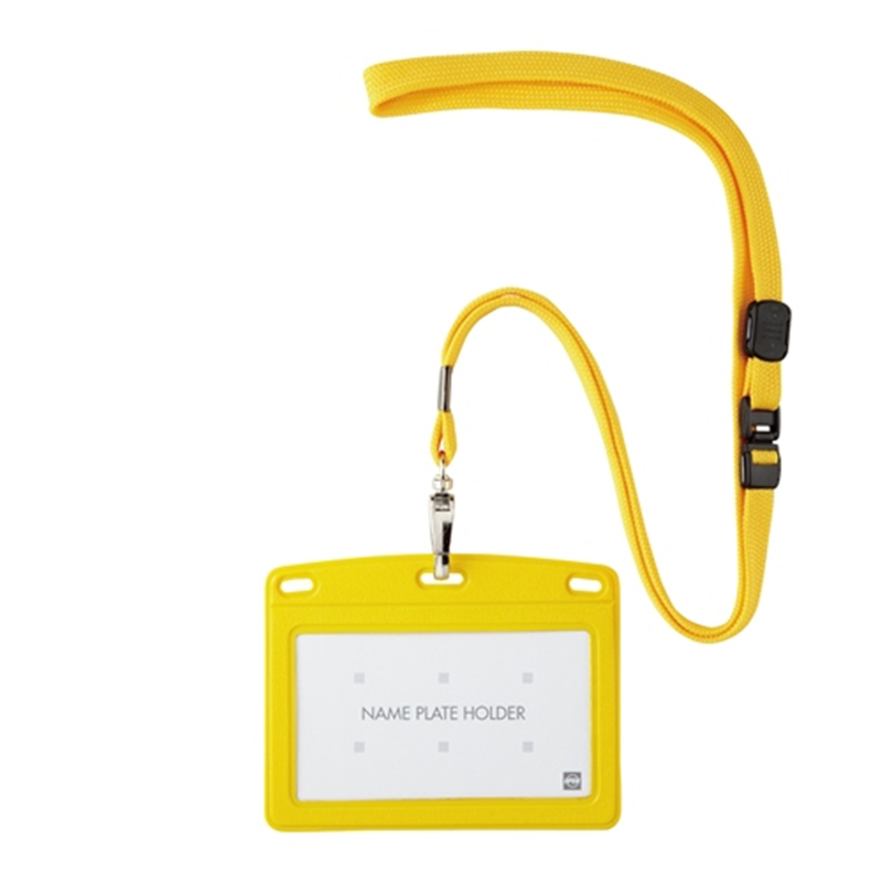 オープン工業 吊下名札レザー調 N-123P-YE 黄 1個（ご注文単位1個）【直送品】