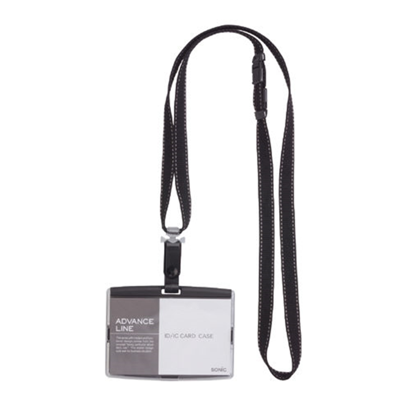 ソニック 吊下げ名札 ハード AL-842-D ブラック 1個(ご注文単位1個)【直送品】