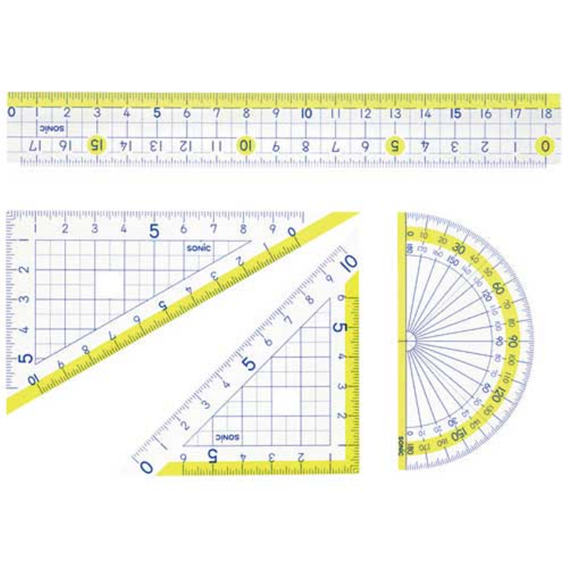ソニック サンスウメイト定規セット4点 SN-868 青 1個（ご注文単位1個）【直送品】