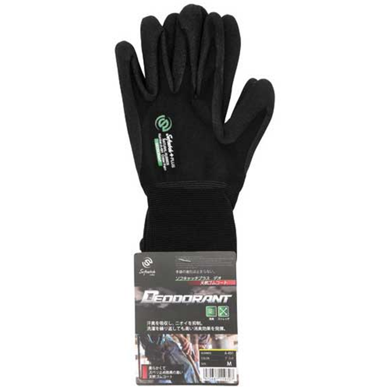 おたふく手袋 ソフキャッチプラス デオ 天然ゴムコート M 1個（ご注文単位1個）【直送品】