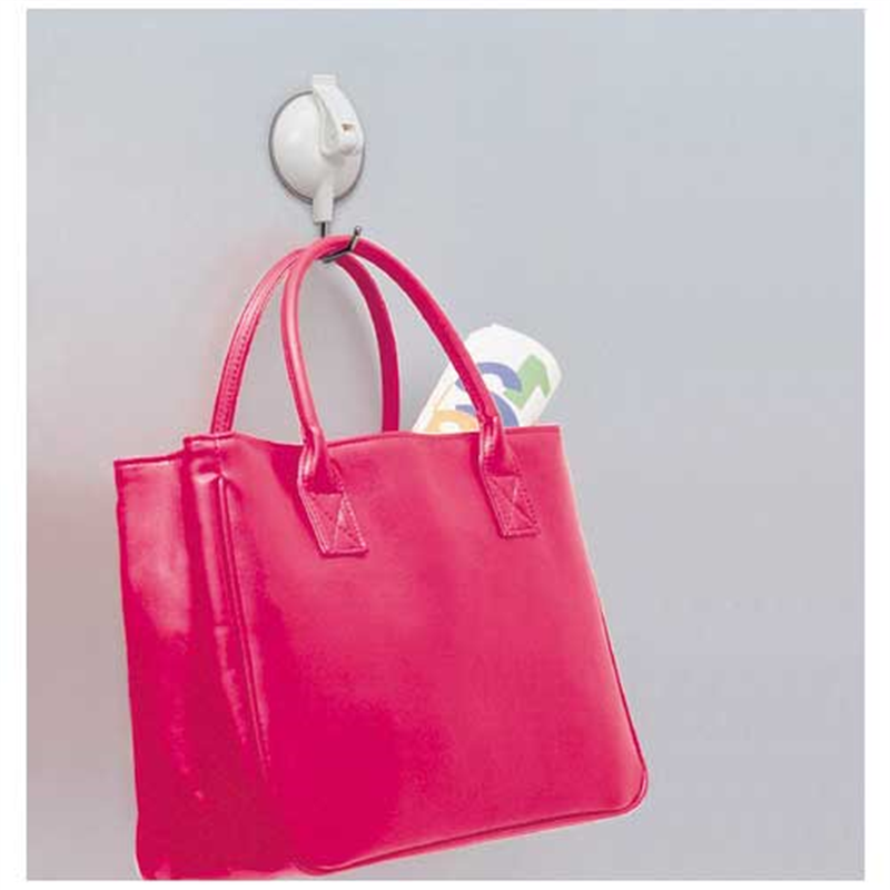 オート レバー式吸盤フック(中) 白3kg QHC-09 1個(ご注文単位1個)【直送品】