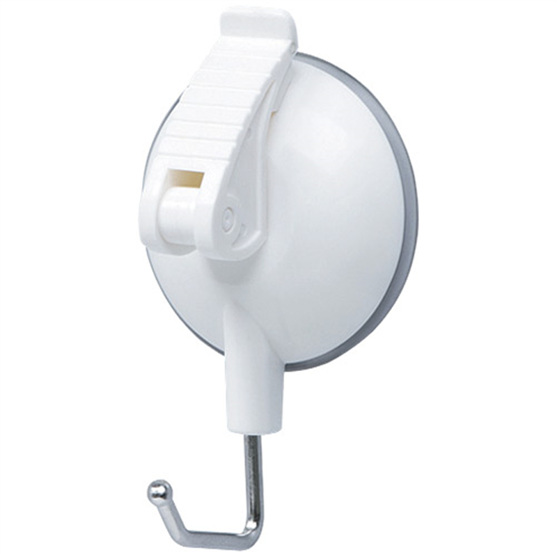 オート レバー式吸盤フック(小) 白2kg QHC-10 1個（ご注文単位1個）【直送品】