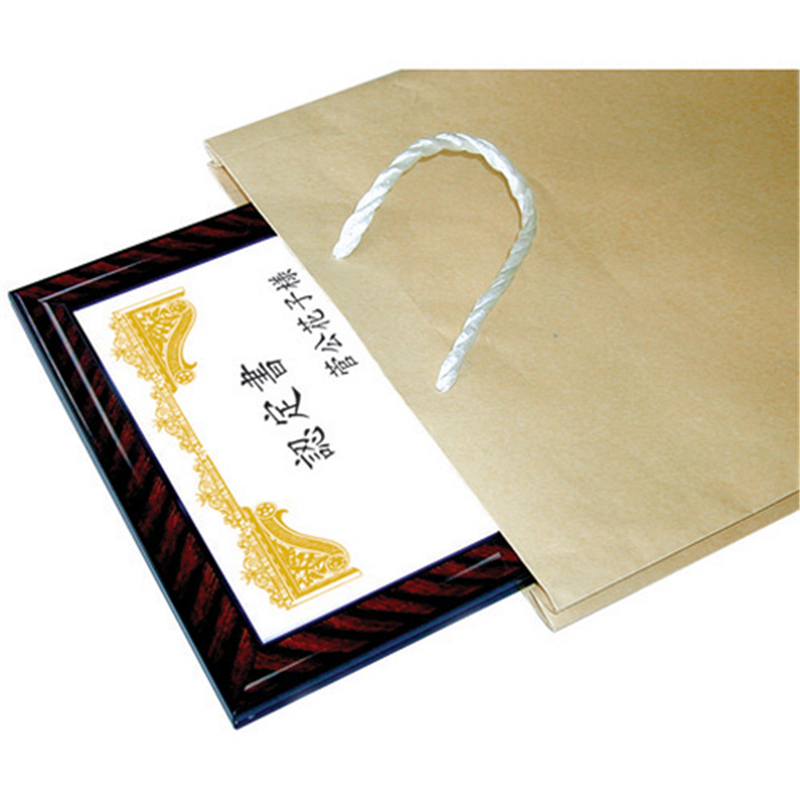 うずまき 額縁手提袋 ベ585 茶 B4 10枚 1個(ご注文単位1個)【直送品】