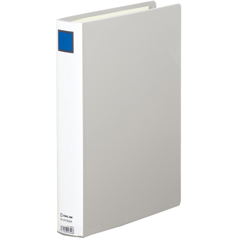 キングジム Sドッチ脱着イージー 2473GXA A4S 30mm 灰 1個（ご注文単位1個）【直送品】