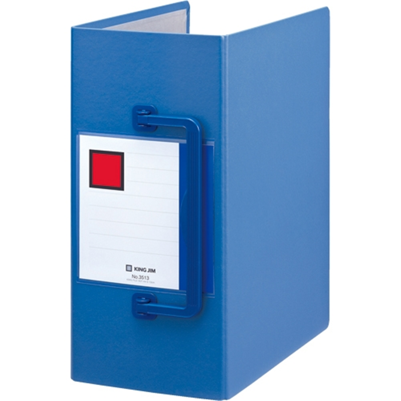キングジム スーパードッチファイル 3513 特厚130mm 青 1個(ご注文単位1個)【直送品】