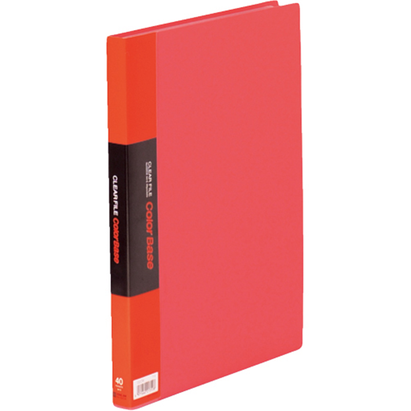 キングジム クリアーファイル 40P 132CW A4S 赤 1個（ご注文単位1個）【直送品】