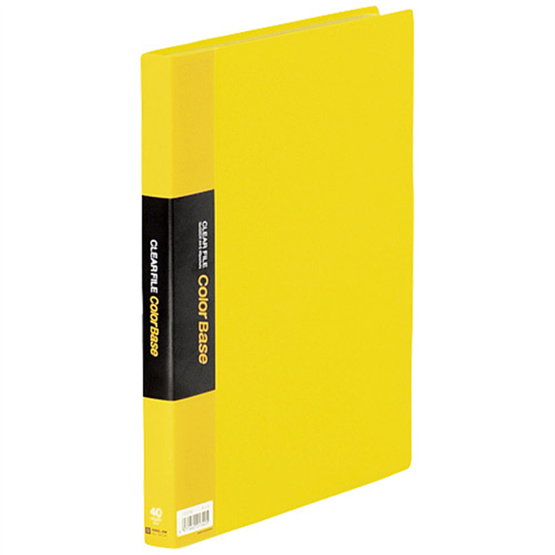 キングジム クリアーファイル 40P 132CW A4S 黄 1個（ご注文単位1個）【直送品】