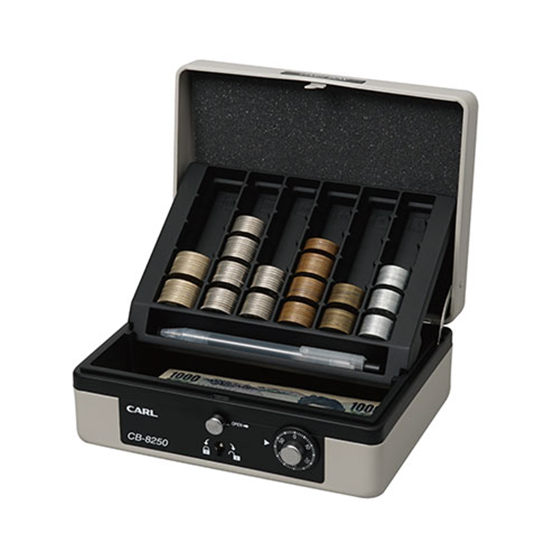 カール事務器 キャッシュボックス A6 グレー CB-8250-D 1個（ご注文単位1個）【直送品】