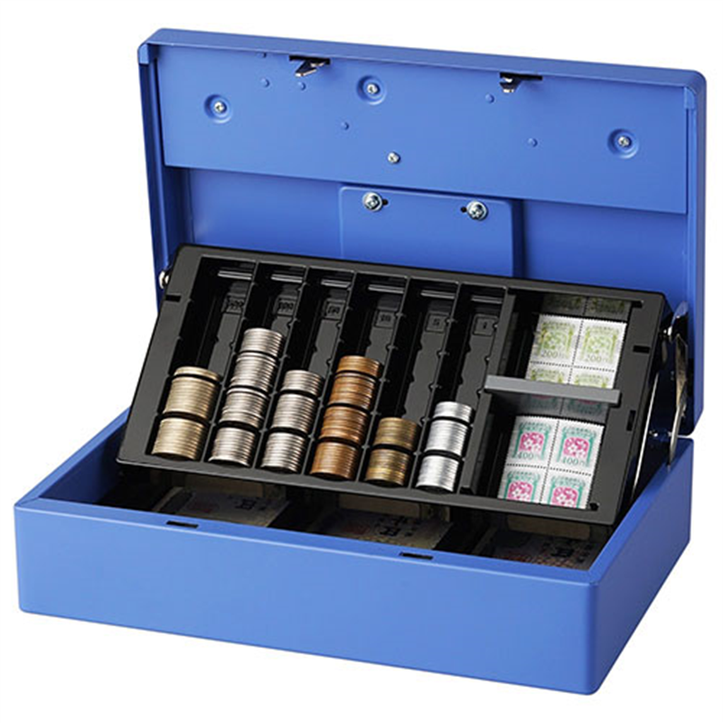 カール事務器 キャッシュボックス CB-8800 ブルー 1個（ご注文単位1個）【直送品】