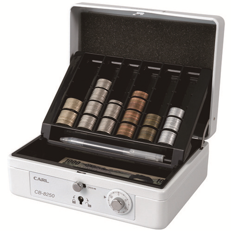 カール事務器 キャッシュボックス A6 ホワイトCB-8250-W 1個（ご注文単位1個）【直送品】