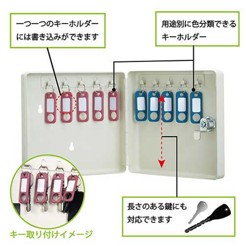 カール事務器 キーボックス コンパクトタイプ CKB-C10-I 1個(ご注文単位1個)【直送品】