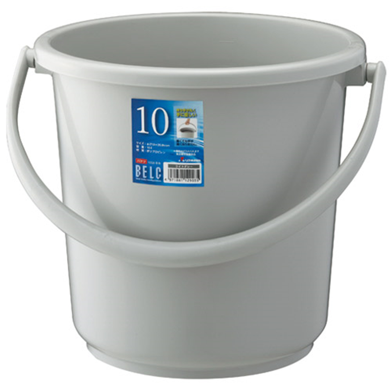 リス ベルクバケツ 10SB 本体 Lグレー GBEC188 1個(ご注文単位1個)【直送品】