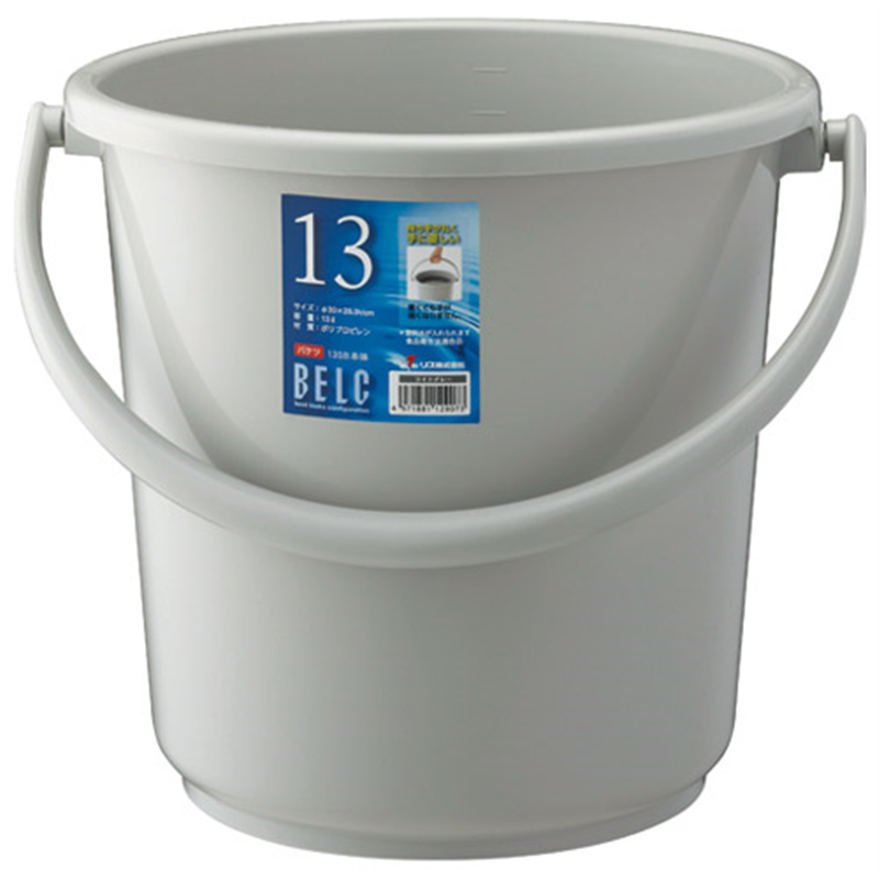 リス ベルクバケツ 13SB 本体 Lグレー GBEC192 1個(ご注文単位1個)【直送品】