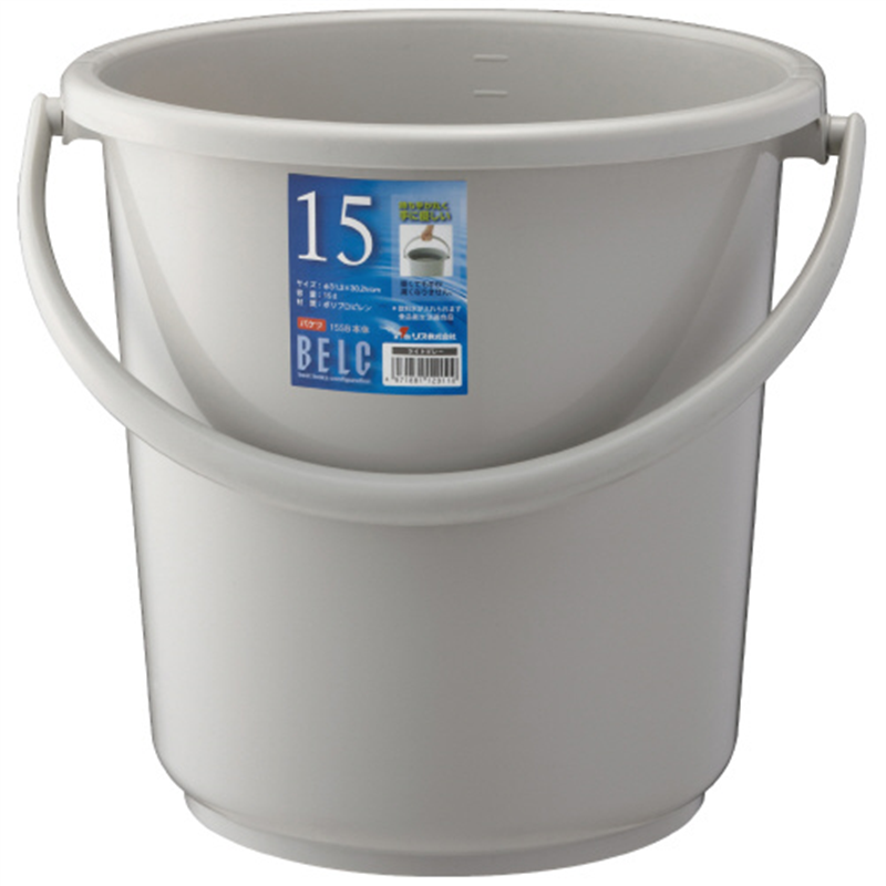 リス ベルクバケツ 15SB 本体 Lグレー GBEC196 1個(ご注文単位1個)【直送品】