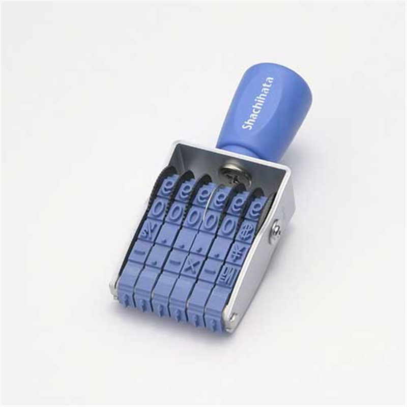 シヤチハタ 回転ゴム印 CF-62G 欧文6連2号 ゴシック 1個（ご注文単位1個）【直送品】